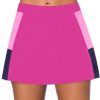 Womens Swim Skirt Tummy Control Color Block Tankini Swimdress Bikini Bathing Suit Swimsuit Bottoms