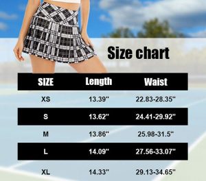 Tennis Skirts for Women Plaid Pleated Athletic Golf Skorts with Shorts Pockets, US XS - US XL