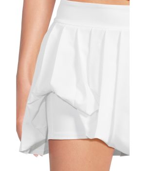 Women's 16" High Waist Solid Golf Skort with Pleats, Moisture-Wicking Stretch Fabric, Truesculpt Slimming Technology