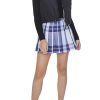 Women's Pleated Plaid Mini Skirt