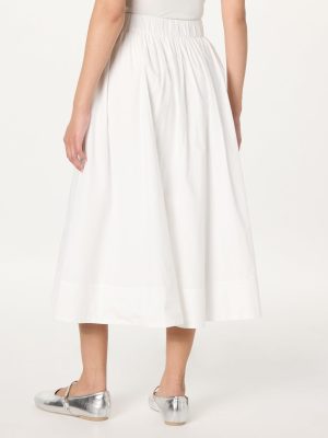 Women's Arlo Voluminous Cotton Poplin Midi Skirt