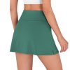 Women's Athletic Tennis Skorts with Pockets Built-in Shorts Golf Active Skirts for Sports Running Gym Training