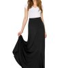 Women's Casual Comfy Stylish High Waist Flare Long Maxi Skirt – Available in Print & Solid Options