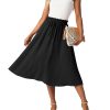 61JQRNDr-PL.jpg Womens Causal High Waisted Summer Midi Skirts Flowy Palazzo A-Line Long Skirt with Pockets
