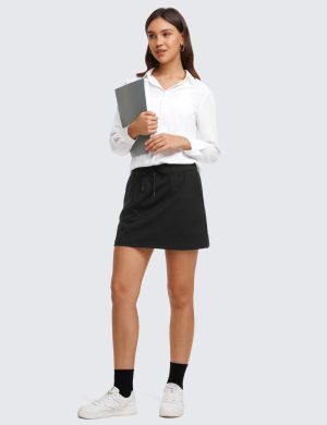 4-Way Stretch Skirts for Women High Waisted Work Casual Golf Tennis Skirt Skorts with 5 Pockets