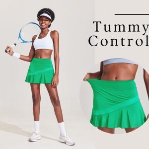 Tennis Skirts for Women Pleated Athletic Golf Skorts Skirt with Shorts Pockets Lightweight Running Workout Skirt