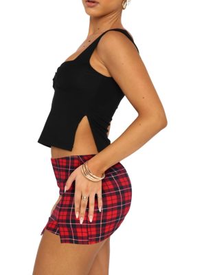 Womens Mini Skorts Casual Y2k Summer Mid-Waisted Front Split Pencil Bodycon Skirts with Shorts Underneath