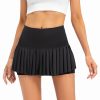 Womens Pleated Tennis Skirts with Shorts High Waisted Mini Skirt Golf Skort Athletic Skirts Workout Pickball