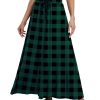 Womens Maxi Skirt 2025 Casual Flowy Elastic High Waist Long Skirts with Pockets