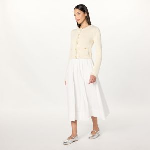 Women's Arlo Voluminous Cotton Poplin Midi Skirt