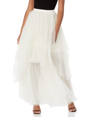 Women's Tiered Ruffle a Line Maxi Skirt