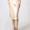 100% Mulberry Silk Skirt Straight Knee-Length Half-Body Skirt