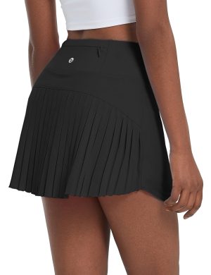 61ph-2x3CRL.jpg Women's Pleated Tennis Skirt Golf Skorts for Woman High Waisted Lightweight Athletic Shorts Pockets