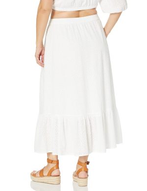 Women's Anupa Cotton Tiered Midi Skirt