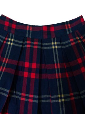 Women's Vintage A-line Printed Pleated Flared Midi Skirts