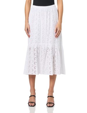 Women's Amelia Cotton Eyelet Mix Skirt