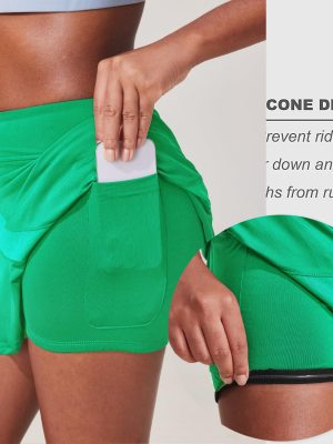 Tennis Skirts for Women Pleated Athletic Golf Skorts Skirt with Shorts Pockets Lightweight Running Workout Skirt