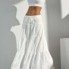 71Hq3XFLFpL.jpg Women's Flowy Flared Ruffle Boho Long Skirt Summer Maxi Skirt Going Out Outfits