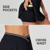 Athletic Skorts for Women Tennis Skirt with Pockets Cross Waist Athletic Skirt for Golf Pickleball