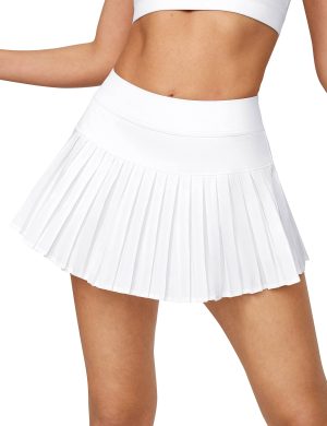 Pleated Tennis Skirts for Women Athletic Skirt with Shorts Underneath Skorts for Woman with Pockets for Golf