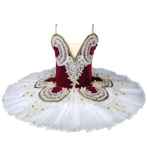 71K5flH2uyL.jpg Swan Lake Performance Costume Ballet Dress White Sarong Competition Tutu Kids Adult Ballet Puffy Skirt