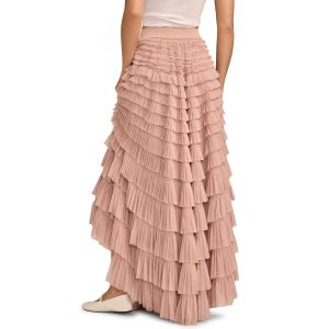 Women's Tulle Ruffle Maxi Skirt