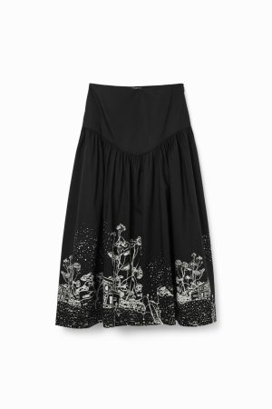 Women's Woman Woven Skirt Long
