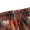 Long Plaid Wool Skirt for Womens Winter Fall Warm High Elastic Waist A line Flared Pleated Wool Tartan Skirts