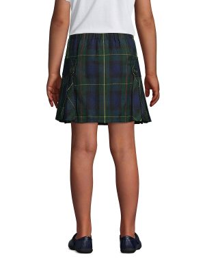 School Uniform Girls Side Pleat Plaid Skort Above Knee