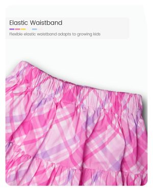 Girls and Toddlers Skirts Floral & Plaid Mini Skirt with Built-in Shorts