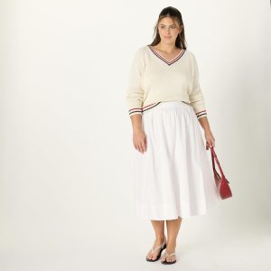 Women's Arlo Voluminous Cotton Poplin Midi Skirt