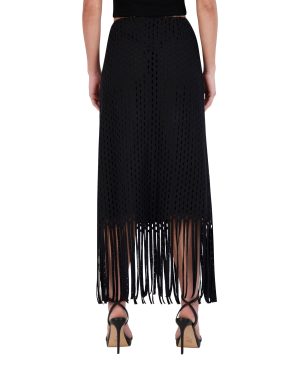 Women's Crochet Fringe Maxi Skirt
