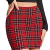 Women's Elastic High Waist Bodycon Pencil Mini Skirt
