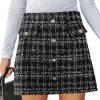 814MtcScfrL.jpg Women Skirts Tweed High Waist Mini Skirt Short Skirts
