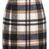 2025 Plaid Pencil Skirts for Women High Waisted Casual Stretch Bodycon Mini Skirt