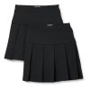Girls' Uniform Pleated Skort Skirt, Pack of 2