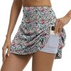 Women's Workout Skorts Skirts with Shorts High Waisted Athletic Pleated Tennis Skirt