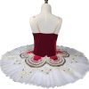 81GaWRF4epL.jpg Swan Lake Performance Costume Ballet Dress White Sarong Competition Tutu Kids Adult Ballet Puffy Skirt