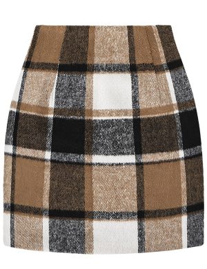 Plaid Skirts for Women, Pencil Mini Skirts for Women High Waist Bodycon Christmas Holiday Fall Winter Skirts 2024 Trendy
