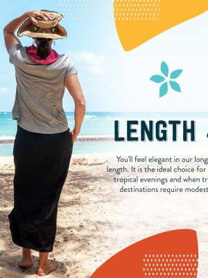 Length 4 - Wrap Skirt for Women - Quick Dry Swim Cover-Up for Beach, Travel with Pocket