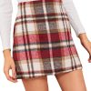 Women's Plaid Skirt High Waisted Pencil Mini Skirt