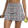 Women's Workout Skorts Skirts with Shorts High Waisted Athletic Pleated Tennis Skirt