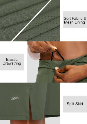 Women's 20" Knee Length Skorts Skirts UPF50+ Athletic Tennis Golf Skirt for Women Casual Summer Skirts