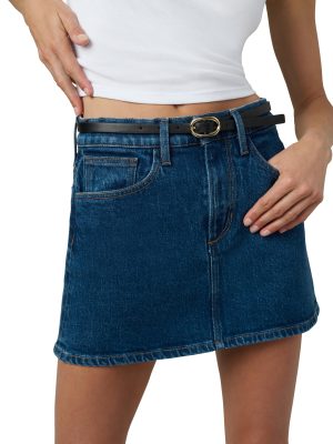 Women's The Denim Mid Rise Micro Mini Skirt
