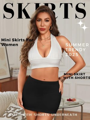 Women Mini Skort Skirts Pencil Bodycon Short Skirts Y2k Leopard Print Skorts with Shorts Underneath