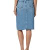 Women's The Joplin High Rise Knee Length Denim Skirt with Front Slit