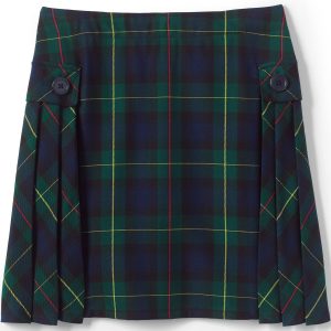 91UmxX7uvNL.jpg School Uniform Girls Side Pleat Plaid Skort Above Knee