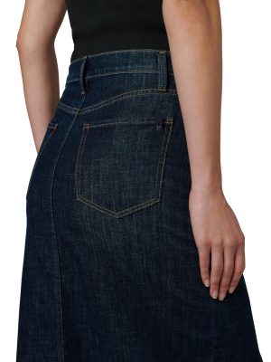 Women's The Eva High Rise Maxi Denim Skirt with Front Slit